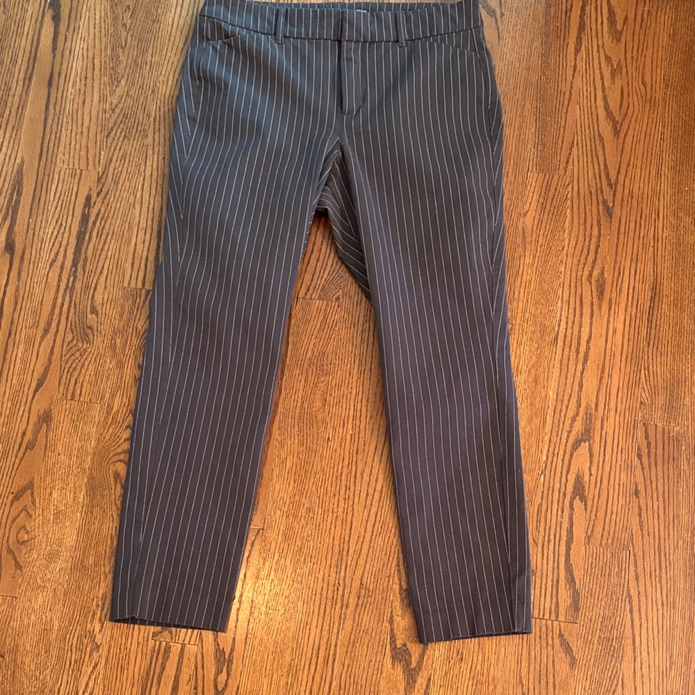 Women’s Black Pinstripe Dress Pants - Tailored Professional Trousers